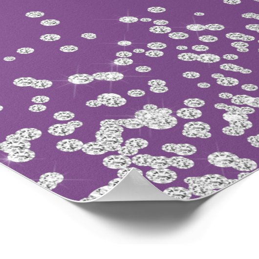 Lila Silberbridfeier Poster (Ecke)