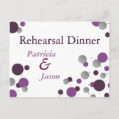Lila & Silberdot Probe Abendessen Postkarte (Rückseite)