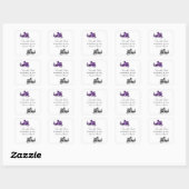 Lila Silberdrache Save the Date Stickers (Blatt)