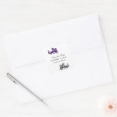 Lila Silberdrache Save the Date Stickers (Umschlag)