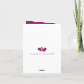 Lila, silberes Blumenzettel-Foto Dankeschön-Karte Dankeskarte (Rückseite)