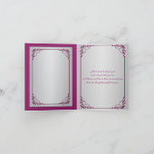 Lila, silberes Blumenzettel-Foto Dankeschön-Karte Dankeskarte (Innenseite)