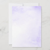 Lila silberfarbenes Wasser Quinceañera Einladung (Rückseite)