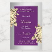 Lila Silberflorensymbole Lebensmitteletikett (Einzelnes Label)