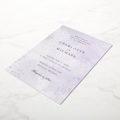 Lila Silberfolienhochzeit Folieneinladung (Gedreht)