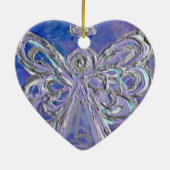 Lila Silbergeländer Keramik Ornament (Hinten)