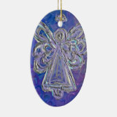 Lila Silbergeländer Keramik Ornament (Rechts)