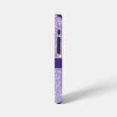 Lila Silberglanzgewohnheit iPhone Hülle (Linke Seite)