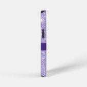 Lila Silberglanzgewohnheit iPhone Hülle (Rechte Seite)