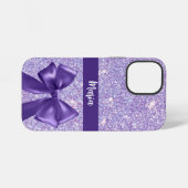 Lila Silberglanzgewohnheit iPhone Hülle (Rückseite (Horizontal))