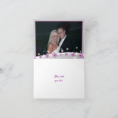 Lila, silbergraue Winterhochzeit Danke (Innenseite)