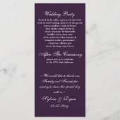 lila Silberhochzeitprogramme Teelänge Programm (Rückseite)