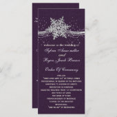 lila Silberhochzeitprogramme Teelänge Programm (Vorne/Hinten)