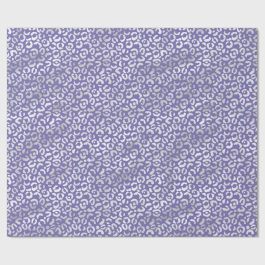 Lila Silberleoparddruck Geschenkpapier (Flach)