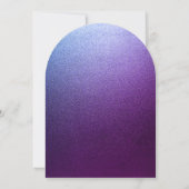 Lila Silberne Christliche, gekreuzte Hochzeit Einladung (Rückseite)