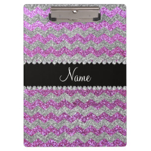 Lila silberne Glitterpastellsparren des Klemmbrett