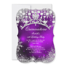 Lila silberne Quinceanera 15. Winterwunderland
