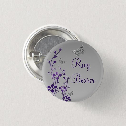 Lila silberner button (Vorne & Hinten)