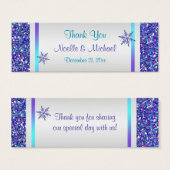 Lila Silberner Glitzer sieht Schneeflocken - Gefäl (Vorne & Hinten)