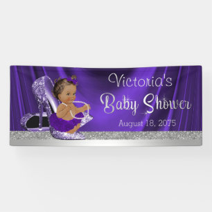 Lila silberner High Heel Schuh Ethnisches Baby Ban Banner