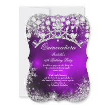 Lila silbernes Quinceanera 15. Winter Wonderland