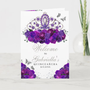 Lila Silberprinzessin Tiara Quinceanera Programm