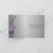 Lila Silberschmetterlingsflora Dankeschön Karte (Innenseite)