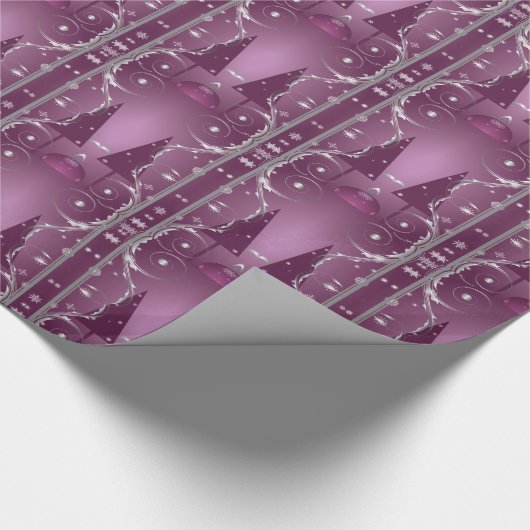 Lila Silberschmiedepapier Geschenkpapier (Ecke)