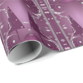 Lila Silberschmiedepapier Geschenkpapier (Rolleneckpunkt)