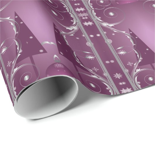 Lila Silberschmiedepapier Geschenkpapier (Rolleneckpunkt)