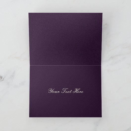 lila Silberschneeflocken Winterhochzeit Danke (Innenseite)