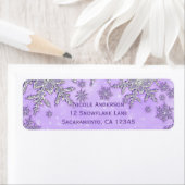 Lila Silberschneeflocken Winterwonderland Party (Insitu)