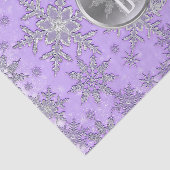 Lila Silberschneeflocken Winterwunderland Seidenpapier (Ausschnitt)