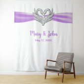 Lila Silberschwänze mit Ribbon - Hochzeitskugel Wandteppich (Beispiel)