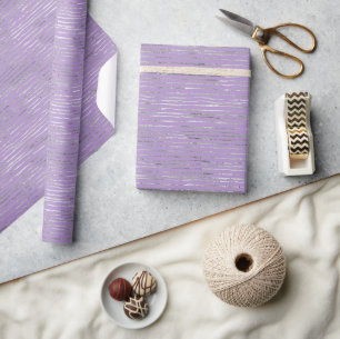 Lila Silberstreifen Geburtstag Geschenkpapier