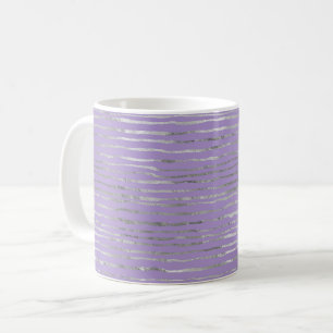 Lila Silberstreifen Kaffeetasse
