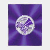 Lila Silberweiße Personalisierte Käsesorten Fleecedecke (Vorderseite)