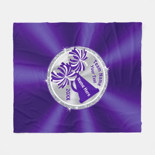 Lila Silberweiße Personalisierte Käsesorten Fleecedecke (Vorderseite (Horizontal))