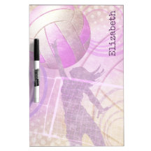 Lila Silhouette des Pink Girly Volleyball Players