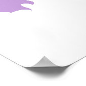 Lila Silhouette Prinzessin T - Shirt und Geschenke Poster (Ecke)