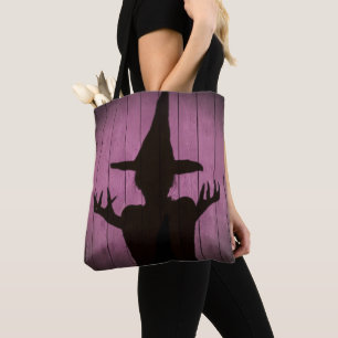 Lila Silhouette Schwarz Tasche