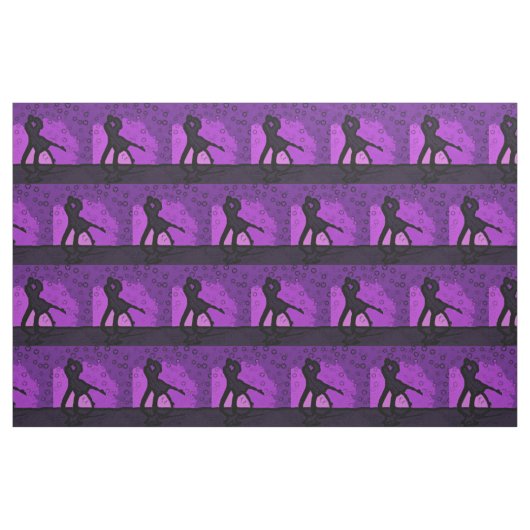 Lila Silhouette Stoff (Fat Quarter (45,7 x 55,9 cm))