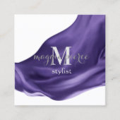 Lila Silk Square Business Card Quadratische Visitenkarte (Vorderseite)