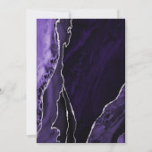 Lila Silver Agate 21. Geburtstag Einladung (Rückseite)