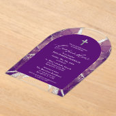 Lila Silver Agate-Bestätigung Moderne Acryleinladungen (Ablage )