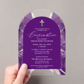 Lila Silver Agate-Bestätigung Moderne Acryleinladungen (Insitu (Handheld))