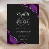 Lila Silver Agate Corners Dunkle Hochzeit