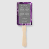 Lila Silver Agate Gray Wedding Program Fächer (Rückseite)