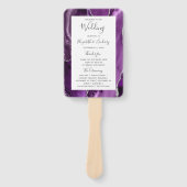 Lila Silver Agate Hochzeitsprogramm Fächer (Vorderseite)