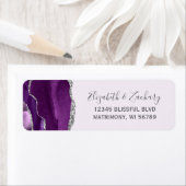 Lila Silver Agate Lavender Rücksendeadresse (Insitu)